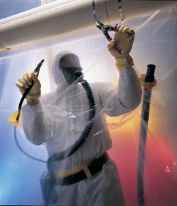 asbestos removal being done